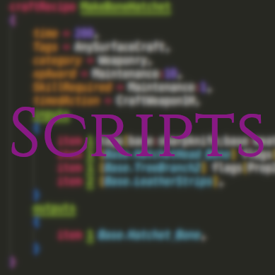 Project Zomboid Scripts